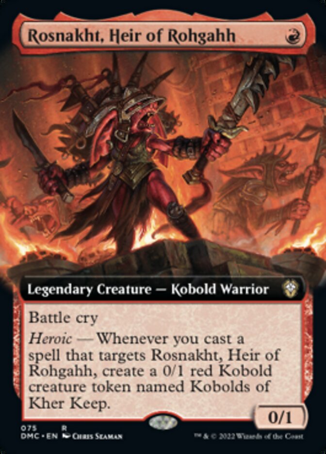 Rosnakht, Heir of Rohgahh (Extended Art) [Dominaria United Commander] | Mindsight Gaming