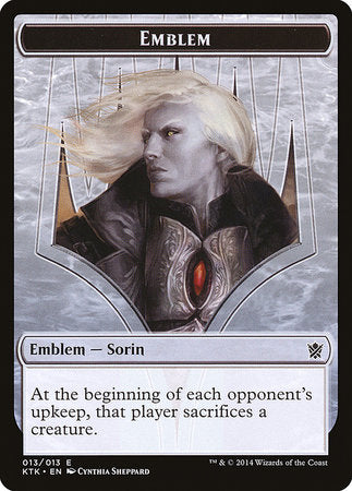 Emblem - Sorin, Solemn Visitor [Khans of Tarkir Tokens] | Mindsight Gaming