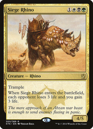 Siege Rhino [Khans of Tarkir] | Mindsight Gaming