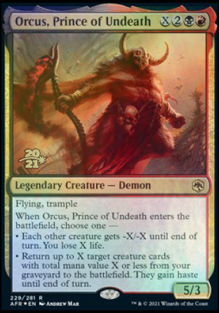 Orcus, Prince of Undeath [Dungeons & Dragons: Adventures in the Forgotten Realms Prerelease Promos] | Mindsight Gaming