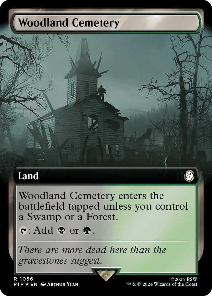 Woodland Cemetery (Extended Art) (Surge Foil) [Fallout] | Mindsight Gaming