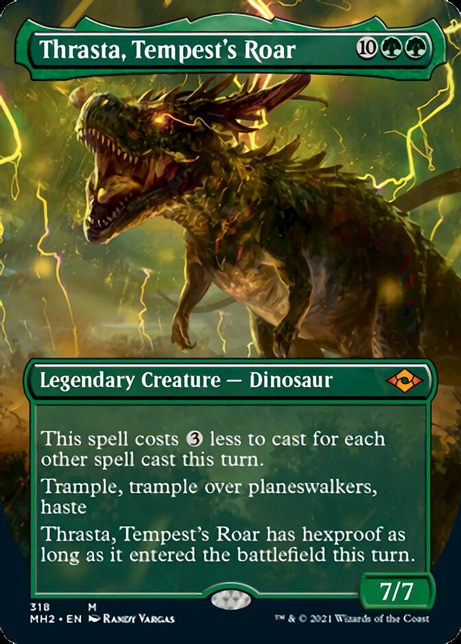 Thrasta, Tempest's Roar (Borderless Alternate Art) [Modern Horizons 2] | Mindsight Gaming