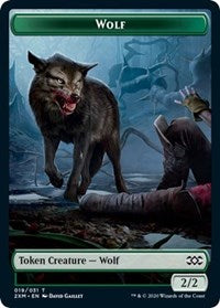 Wolf // Wurm (030) Double-sided Token [Double Masters Tokens] | Mindsight Gaming