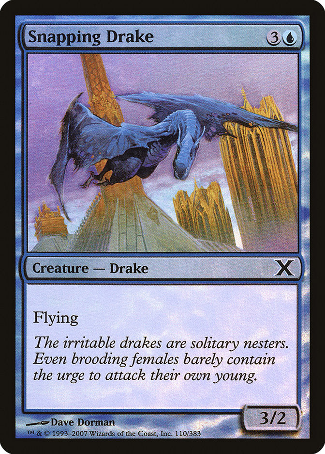 Snapping Drake (Premium Foil) [Tenth Edition] | Mindsight Gaming