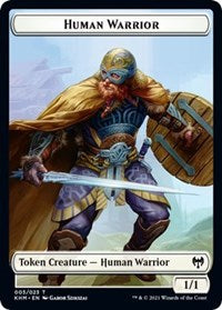 Human Warrior // Koma's Coil Double-sided Token [Kaldheim Tokens] | Mindsight Gaming
