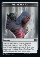 Wrenn and Six Emblem // Spirit (008) Double-sided Token [Double Masters 2022 Tokens] | Mindsight Gaming