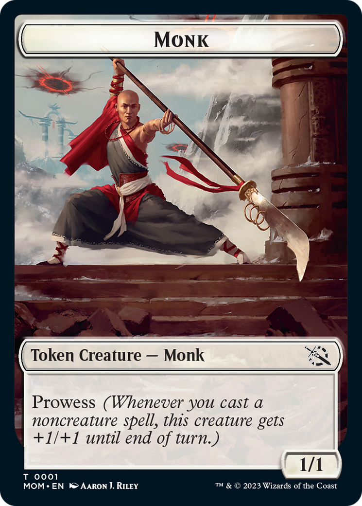 Monk // Knight Double-Sided Token [March of the Machine Tokens] | Mindsight Gaming