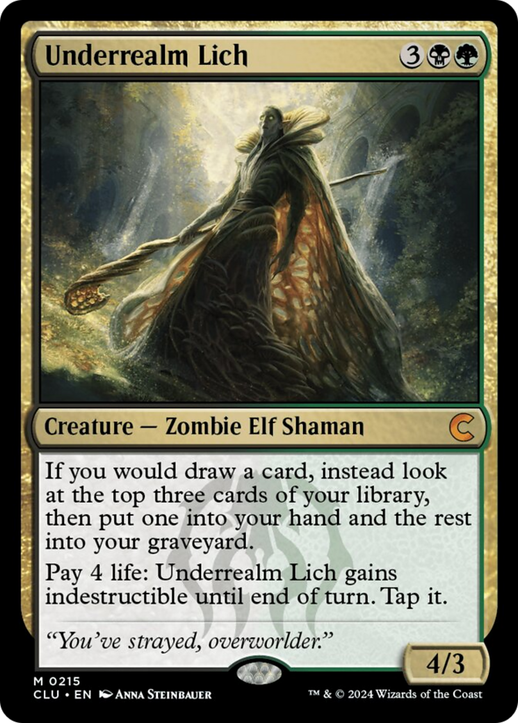 Underrealm Lich [Ravnica: Clue Edition] | Mindsight Gaming