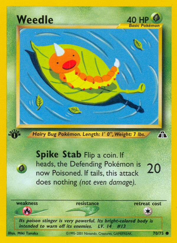 Weedle (70/75) [Neo Discovery 1st Edition] | Mindsight Gaming
