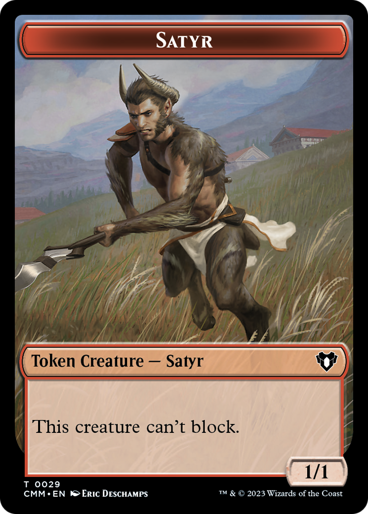 Eldrazi Spawn // Satyr Double-Sided Token [Commander Masters Tokens] | Mindsight Gaming