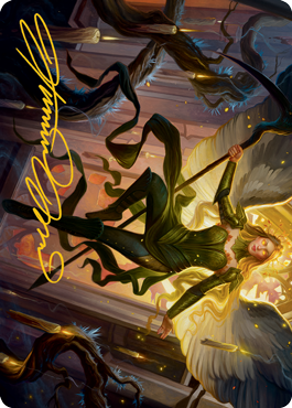 Sigarda, Champion of Light Art Card (Gold-Stamped Signature) [Innistrad: Midnight Hunt Art Series] | Mindsight Gaming