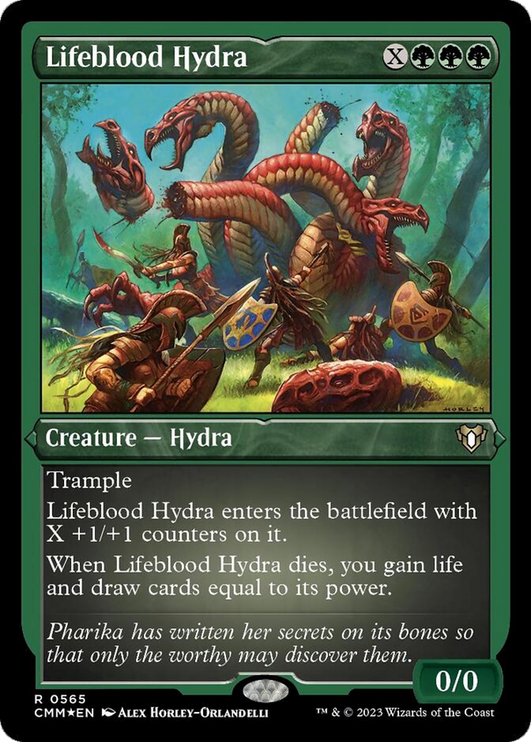 Lifeblood Hydra (Foil Etched) [Commander Masters] | Mindsight Gaming