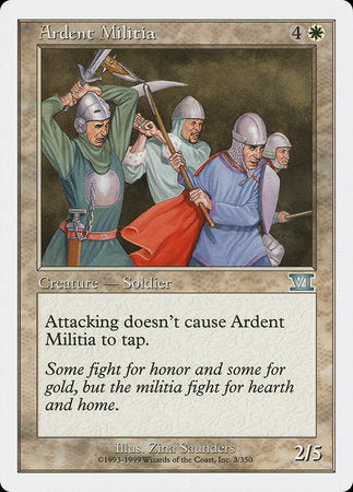 Ardent Militia [Classic Sixth Edition] | Mindsight Gaming