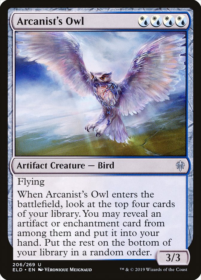 Arcanist's Owl [Throne of Eldraine] | Mindsight Gaming