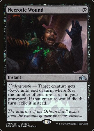 Necrotic Wound [Guilds of Ravnica Promos] | Mindsight Gaming