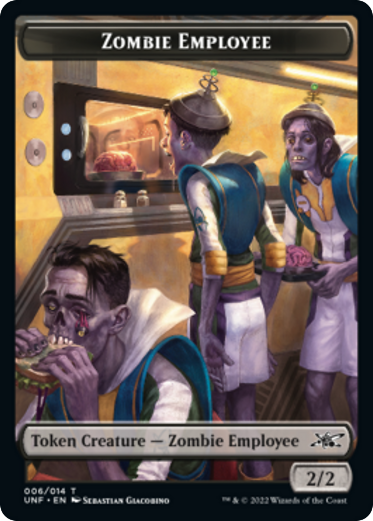 Zombie Employee // Food (011) Double-sided Token [Unfinity Tokens] | Mindsight Gaming