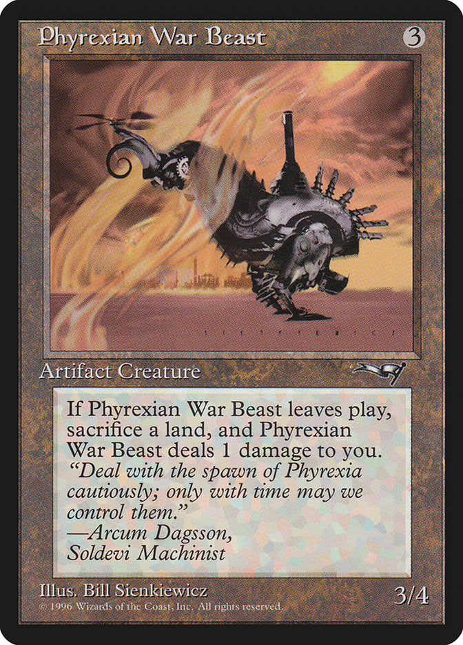 Phyrexian War Beast (Signature on Right) [Alliances] | Mindsight Gaming