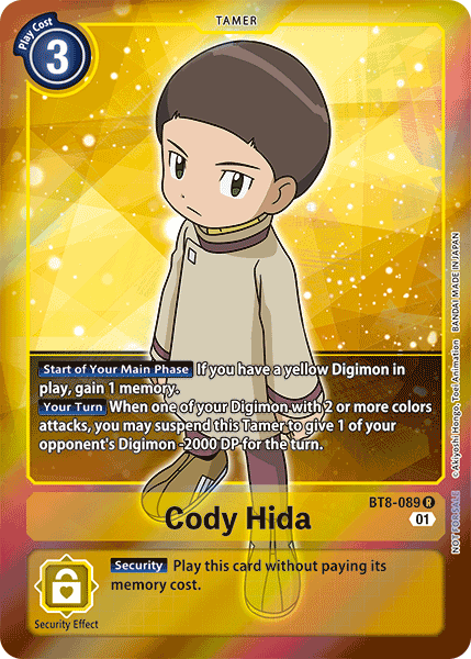 Cody Hida [BT8-089] (Alternative Art - Box Topper) [New Awakening] | Mindsight Gaming