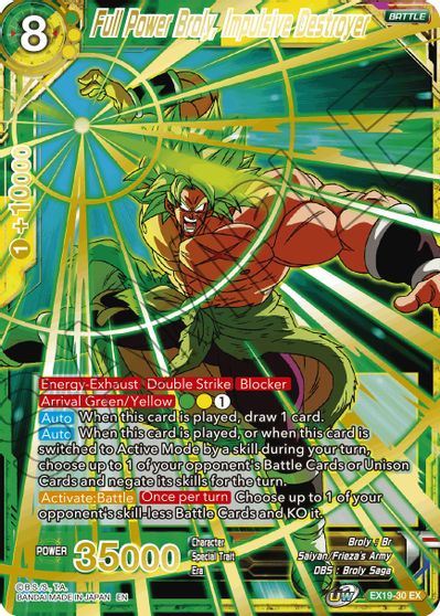 Full Power Broly, Impulsive Destroyer (EX19-30) [Special Anniversary Set 2021] | Mindsight Gaming
