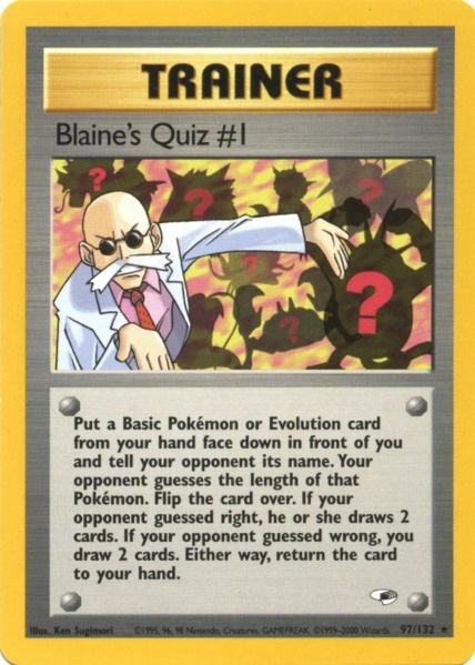 Blaine's Quiz #1 (97/132) [Gym Heroes Unlimited] | Mindsight Gaming
