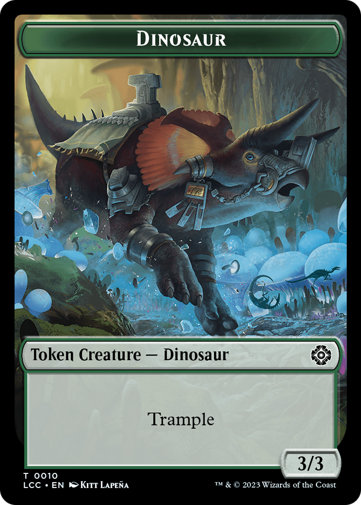 Elephant // Dinosaur (0010) Double-Sided Token [The Lost Caverns of Ixalan Commander Tokens] | Mindsight Gaming