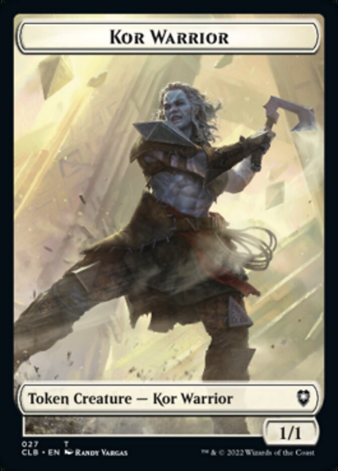 Kor Warrior // Treasure Double-sided Token [Commander Legends: Battle for Baldur's Gate Tokens] | Mindsight Gaming