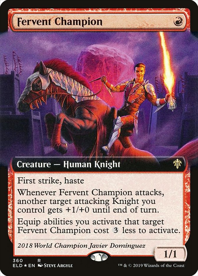 Fervent Champion (Extended Art) [Throne of Eldraine] | Mindsight Gaming