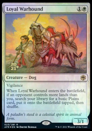 Loyal Warhound [Dungeons & Dragons: Adventures in the Forgotten Realms Prerelease Promos] | Mindsight Gaming