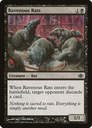 Ravenous Rats [Duel Decks: Garruk vs. Liliana] | Mindsight Gaming