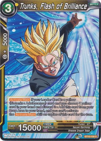 Trunks, Flash of Brilliance (BT10-108) [Rise of the Unison Warrior 2nd Edition] | Mindsight Gaming