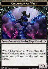 Champion of Wits // Warrior Double-sided Token [Hour of Devastation Tokens] | Mindsight Gaming