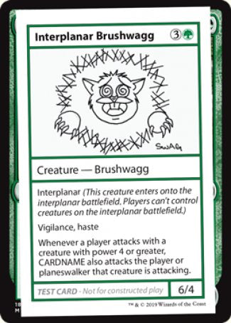 Interplanar Brushwagg (2021 Edition) [Mystery Booster Playtest Cards] | Mindsight Gaming