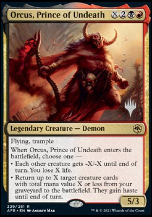 Orcus, Prince of Undeath (Promo Pack) [Dungeons & Dragons: Adventures in the Forgotten Realms Promos] | Mindsight Gaming
