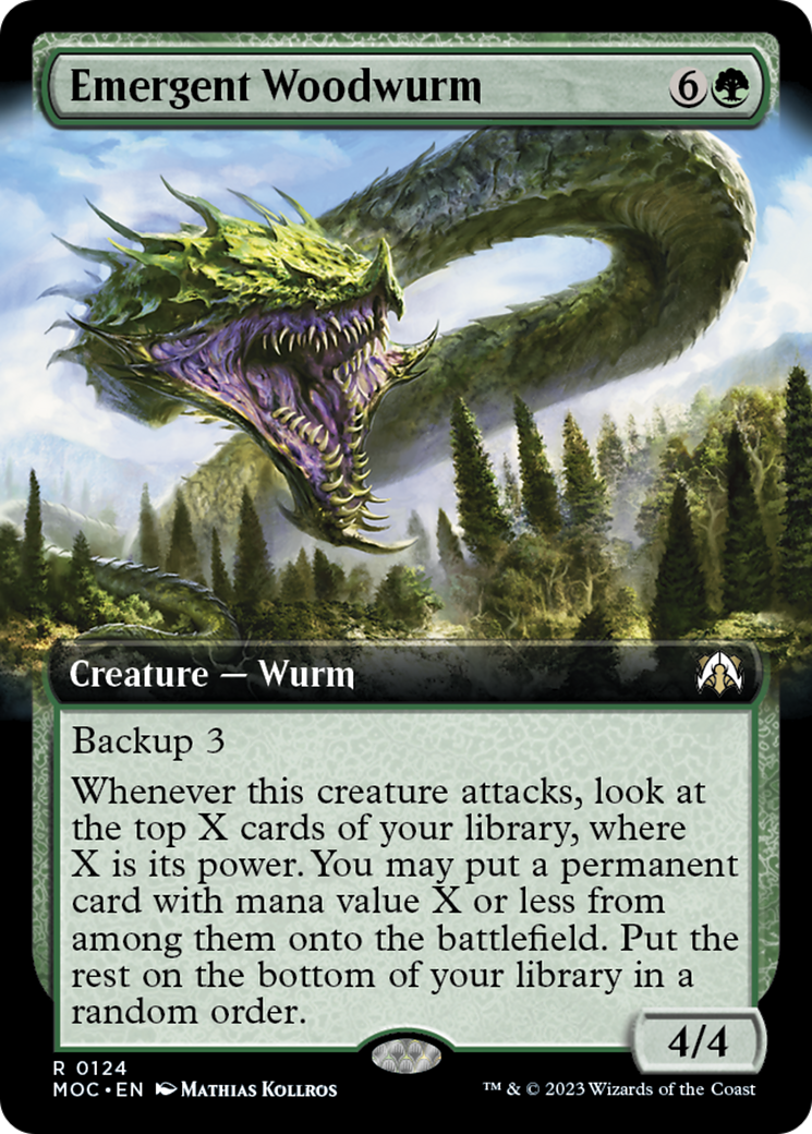 Emergent Woodwurm (Extended Art) [March of the Machine Commander] | Mindsight Gaming