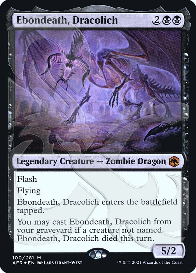 Ebondeath, Dracolich (Ampersand Promo) [Dungeons & Dragons: Adventures in the Forgotten Realms Promos] | Mindsight Gaming