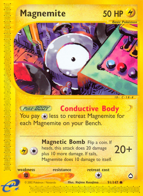 Magnemite (91/147) [Aquapolis] | Mindsight Gaming