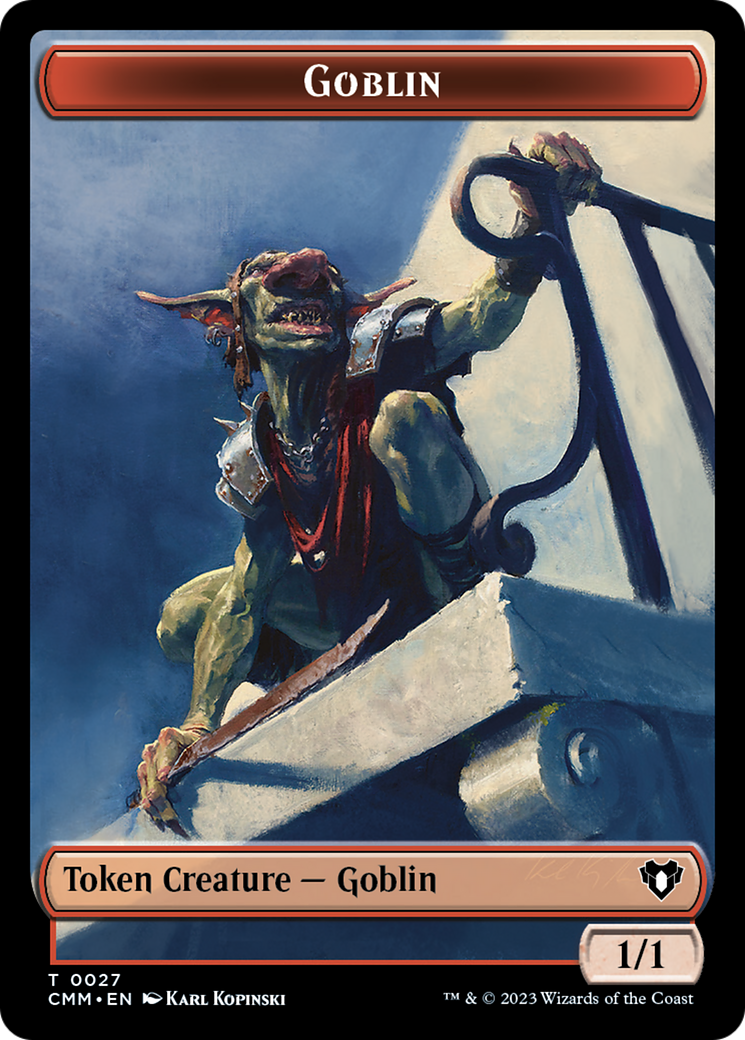Saproling // Goblin Double-Sided Token [Commander Masters Tokens] | Mindsight Gaming