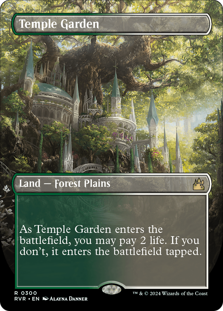 Temple Garden (Borderless) [Ravnica Remastered] | Mindsight Gaming