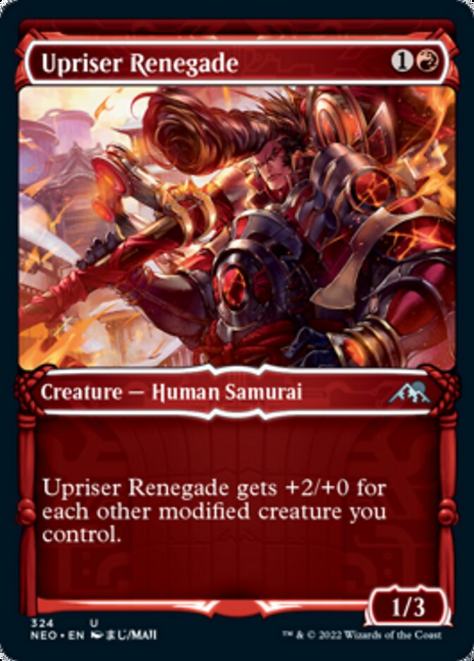 Upriser Renegade (Showcase Samurai) [Kamigawa: Neon Dynasty] | Mindsight Gaming