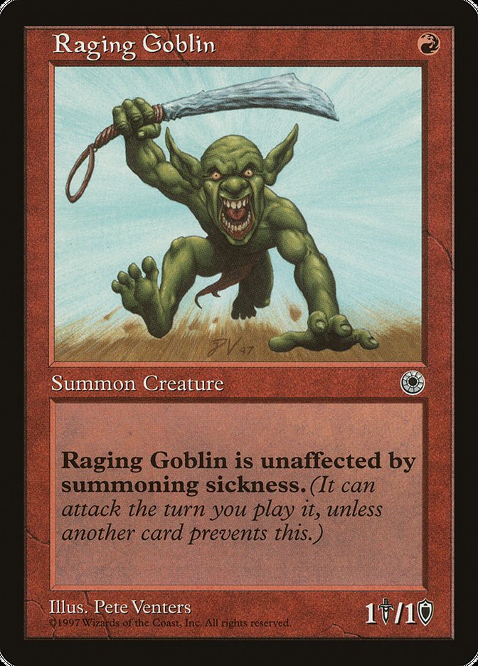 Raging Goblin (No Flavor Text) [Portal] | Mindsight Gaming