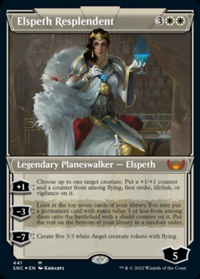 Elspeth Resplendent (Showcase Art Deco Foil Etched) [Streets of New Capenna] | Mindsight Gaming