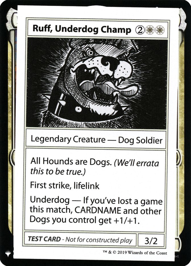 Ruff, Underdog Champ [Mystery Booster Playtest Cards] | Mindsight Gaming