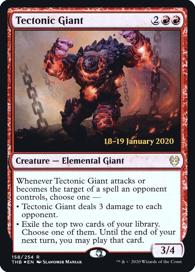 Tectonic Giant [Theros Beyond Death Prerelease Promos] | Mindsight Gaming