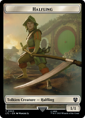 Halfling // Treasure Token [The Lord of the Rings: Tales of Middle-Earth Commander Tokens] | Mindsight Gaming