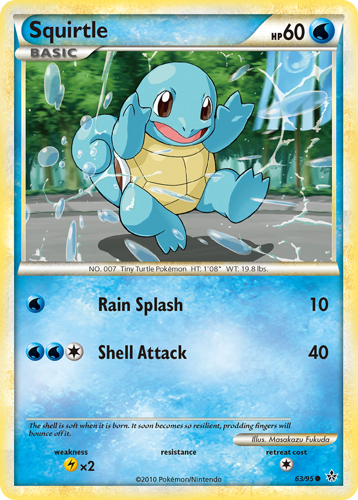 Squirtle (63/95) [HeartGold & SoulSilver: Unleashed] | Mindsight Gaming