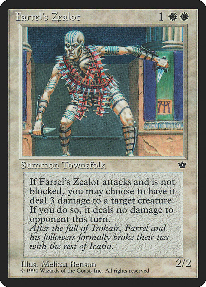 Farrel's Zealot (Melissa A. Benson) [Fallen Empires] | Mindsight Gaming