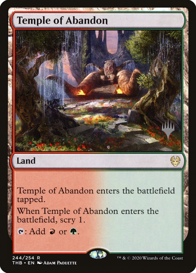 Temple of Abandon (Promo Pack) [Theros Beyond Death Promos] | Mindsight Gaming