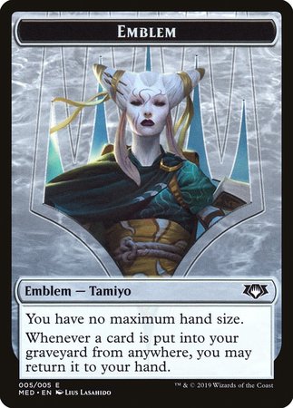 Emblem - Tamiyo, the Moon Sage [Mythic Edition Tokens] | Mindsight Gaming