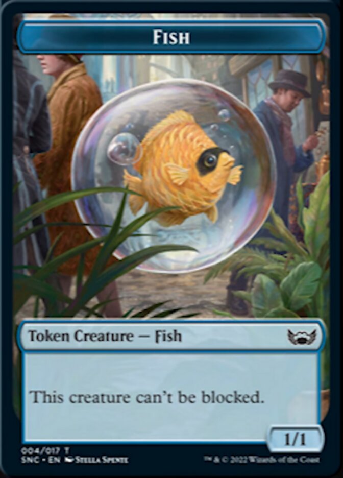 Fish // Angel Double-sided Token [Streets of New Capenna Tokens] | Mindsight Gaming