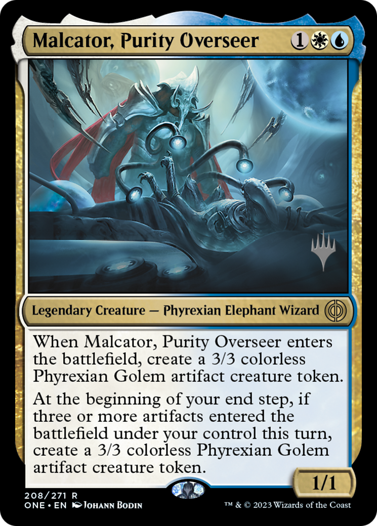 Malcator, Purity Overseer (Promo Pack) [Phyrexia: All Will Be One Promos] | Mindsight Gaming